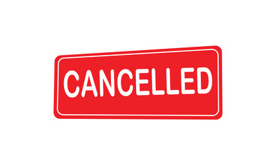 Cancelled stamp symbol element transparent background . Vector Illustration . EPS 10 . 