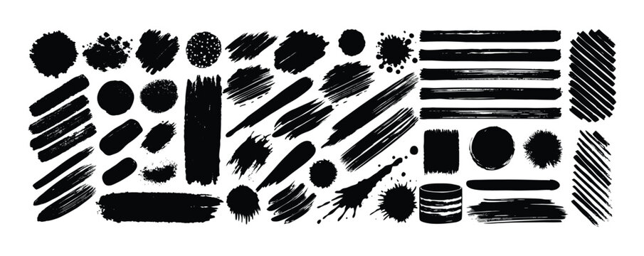 set of brush bundle shilloutee strock designs