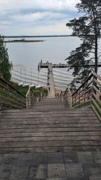 viewing point overlooking Lake Niegocin in Wilkasy