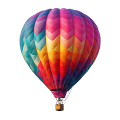 Fototapeta premium Vibrant hot air balloon against black background