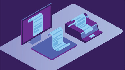 Fototapeta premium AI-Powered Invoice Generator with 3D Billing Animation