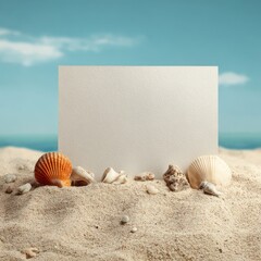 Beach sand mockup with space available for adding your event promotion or ad design.