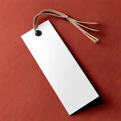 Bookmark mockup with a blank area for showcasing custom promotion or logo design.