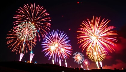 July 4th fireworks celebration independence day event night sky outdoor festivities colorful display
