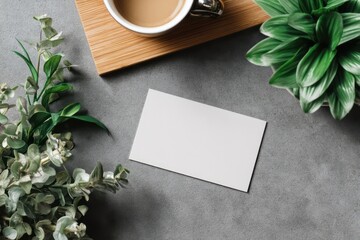 Custom business card mockup with blank area to add your contact info or custom logo design.