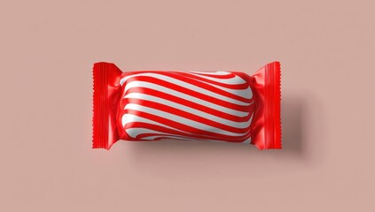 Custom candy wrapper mockup featuring an empty area for branding or text insertion.