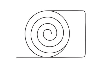 Hay Bale Cross Section continuous one line drawing minimalism design