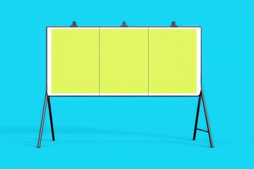 3D rendered cartoon banner mockup with blank space for placing your event ad or artwork.