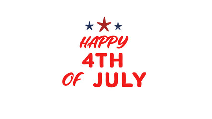 Celebrate Independence Day with festive spirit Happy 4th of July in bold red