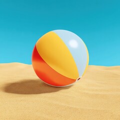 Beach ball mockup showcasing a blank area for you to add your custom design or graphics.