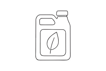 Eco Fuel Flask continuous one line drawing minimalism design