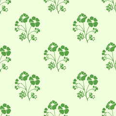 Fototapeta premium Lime Petal's seamless natural flower pattern is vibrant for wallpapers, vector-style tiles.