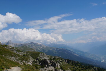 view from the trail - Pointe de la Plaine Morte, Switzerland
