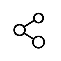 Minimalist Outline Share Connection Symbol Simple Interface Icon Design