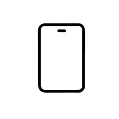 Simple Line Art Phone Device Communication Electronic Outline Icon