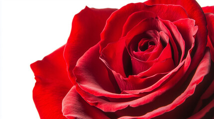 A solitary red rose in full bloom, symbolizing love and passion in its purest form