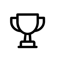 Simple Outline Trophy Cup Award Achievement Success Line Icon