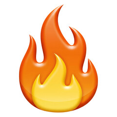 Burning Hot Symbol for Sales and Discounts. Cut Out, Clipping Path on Transparent Background.