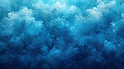 Abstract Blue Watercolor Background with Dark Teal and Turquoise Colors, High Quality Gradient