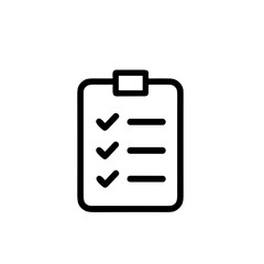 Line Art Detailed Clipboard Checklist Task Management Business Icon