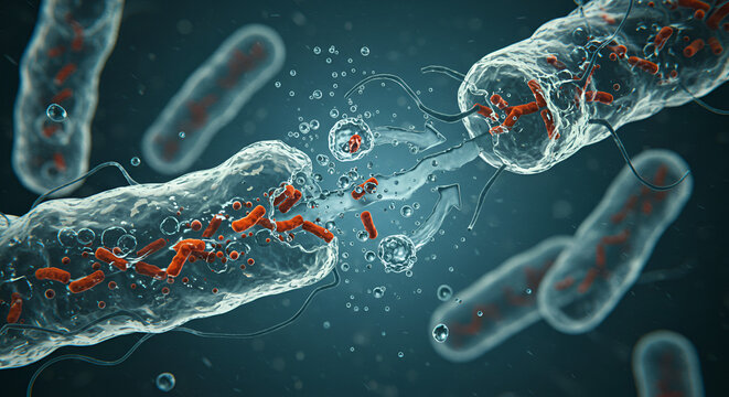 Osmotic Lysis of Bacteria in Hypotonic Environments &ndash; Microbiology Illustration