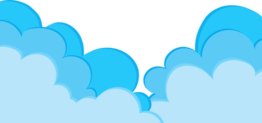 Soft wave cloud in upper right cutout design