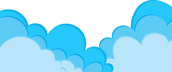 Flat sky cloud in upper left corner shape