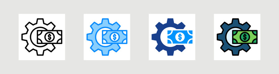 Money Management Icon Collection Set Multiple Style