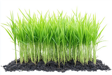 Isolated Sugarcane Plantation with Lush Green Stalks, Generative AI Transparent PNG

