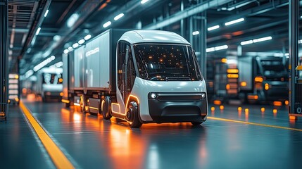Technology in logistics with autonomous delivery vehicles. 