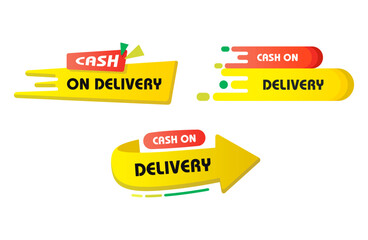 Cash on Delivery Vector Illustration Collection | Set of Cash on Delivery Vector Illustration 