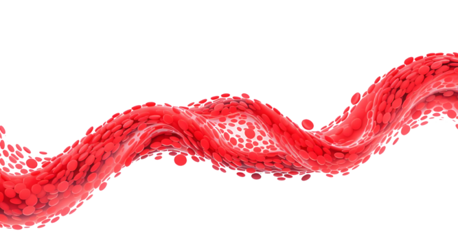 Blood cells wave Transparent Background. - Powered by Adobe