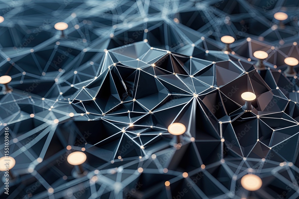 Poster contemporary network design elements for sleek tech visualization