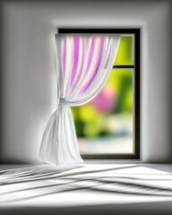 Iridescent Sheer Curtains Illuminating a Room