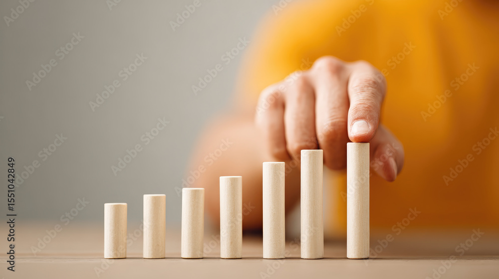 Poster analyzing growth trends in business metrics through a graph representation office environment infogr
