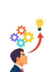 business man thinking about idea