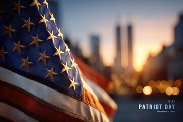 Waving flag in foreground captures essence of remembrance, Twin