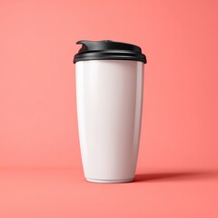 3D cartoon tumbler mockup with space for custom branding or logo placement on the tumbler.