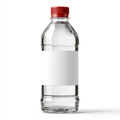 3D cartoon water bottle mockup with customizable space for custom branding and logo.,