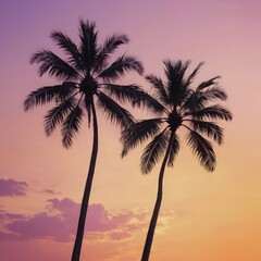 Fototapeta premium palm trees on the beach