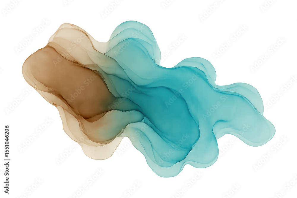 Poster creating an abstract fluid art piece with alcohol ink, showcasing a vibrant gradient flow on a trans