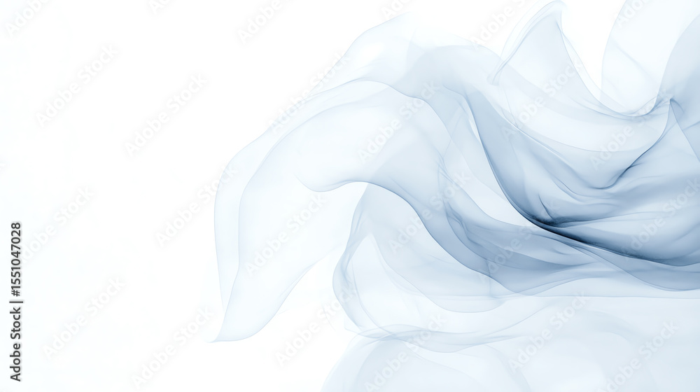 Poster a beautiful abstract composition of flowing smoke in soft shades, creating a sense of calm and elega