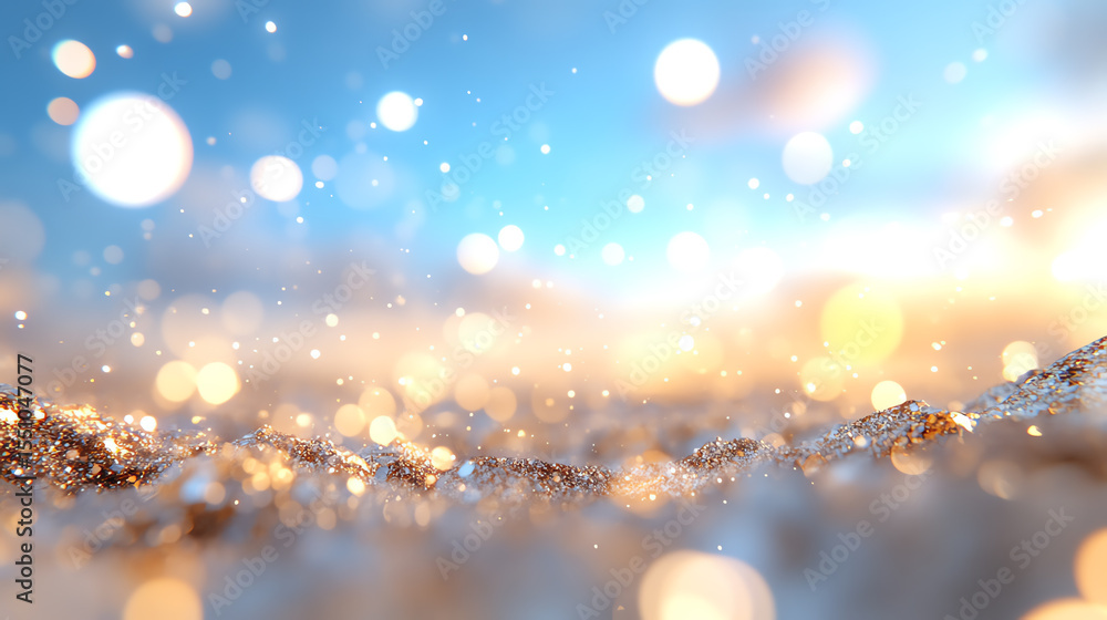 Aufkleber a beautiful shimmering scene capturing the essence of nature with sunlight reflecting on water, crea