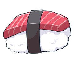 Sushi Food Emoji  Illustration. Japanese Symbol Emoticon sushi.