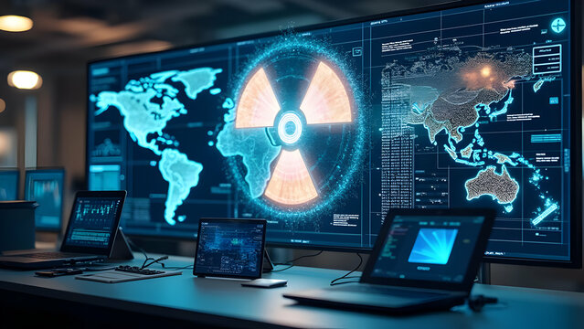 Nuclear Hologram Cyber Command Center