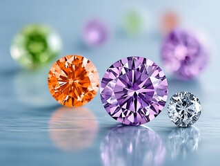 Colorful gemstones, close-up
