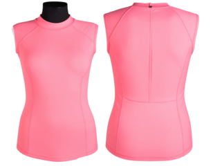 Modern Pink Water Sports Rashguard Mockup with Athletic Fit, Transparent Background