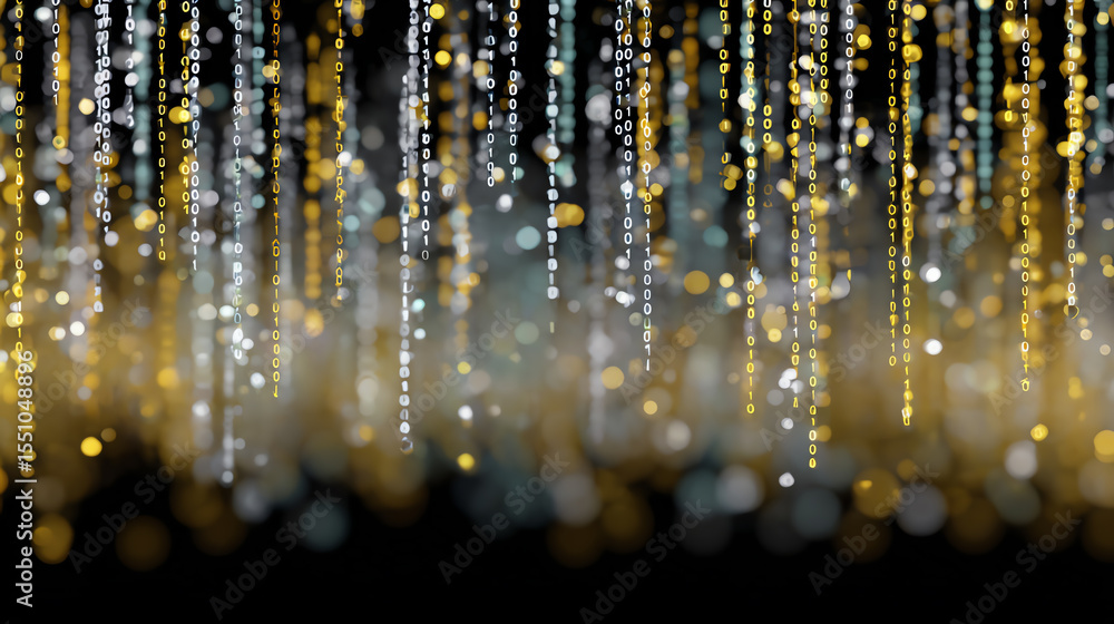 Poster a mesmerizing display of shimmering lights, creating a magical atmosphere. perfect for celebrations,