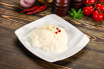 Italian soft young cheese burrata