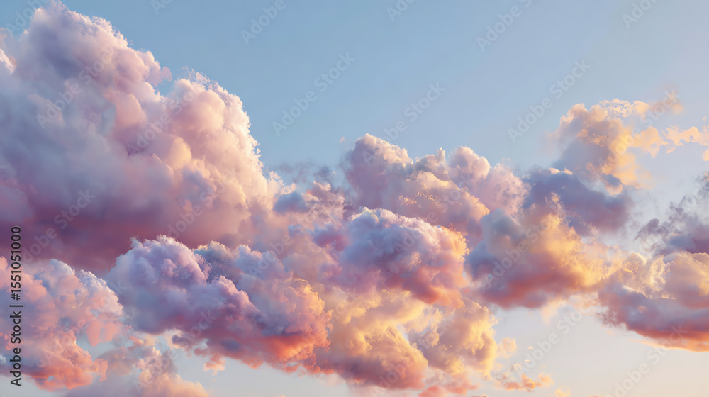 Aufkleber a stunning display of colorful clouds at sunset, creating an enchanting sky that inspires wonder and